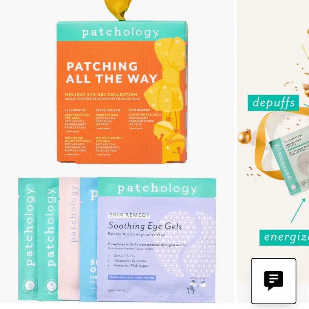 NIB Patchology Patching All the Way eye mask gift set